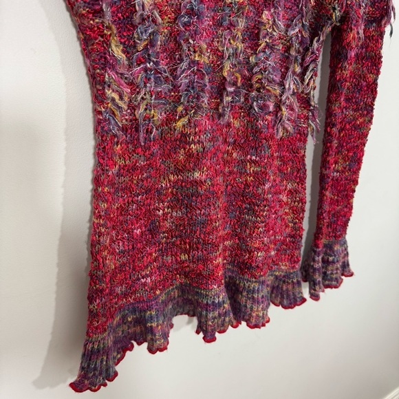 Chic Ruffled Knit Sweater in Multicolor - Picture 6 of 15